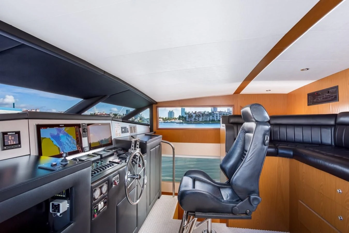 inside of a vehicle aboard DESLIZE Yacht for Sale