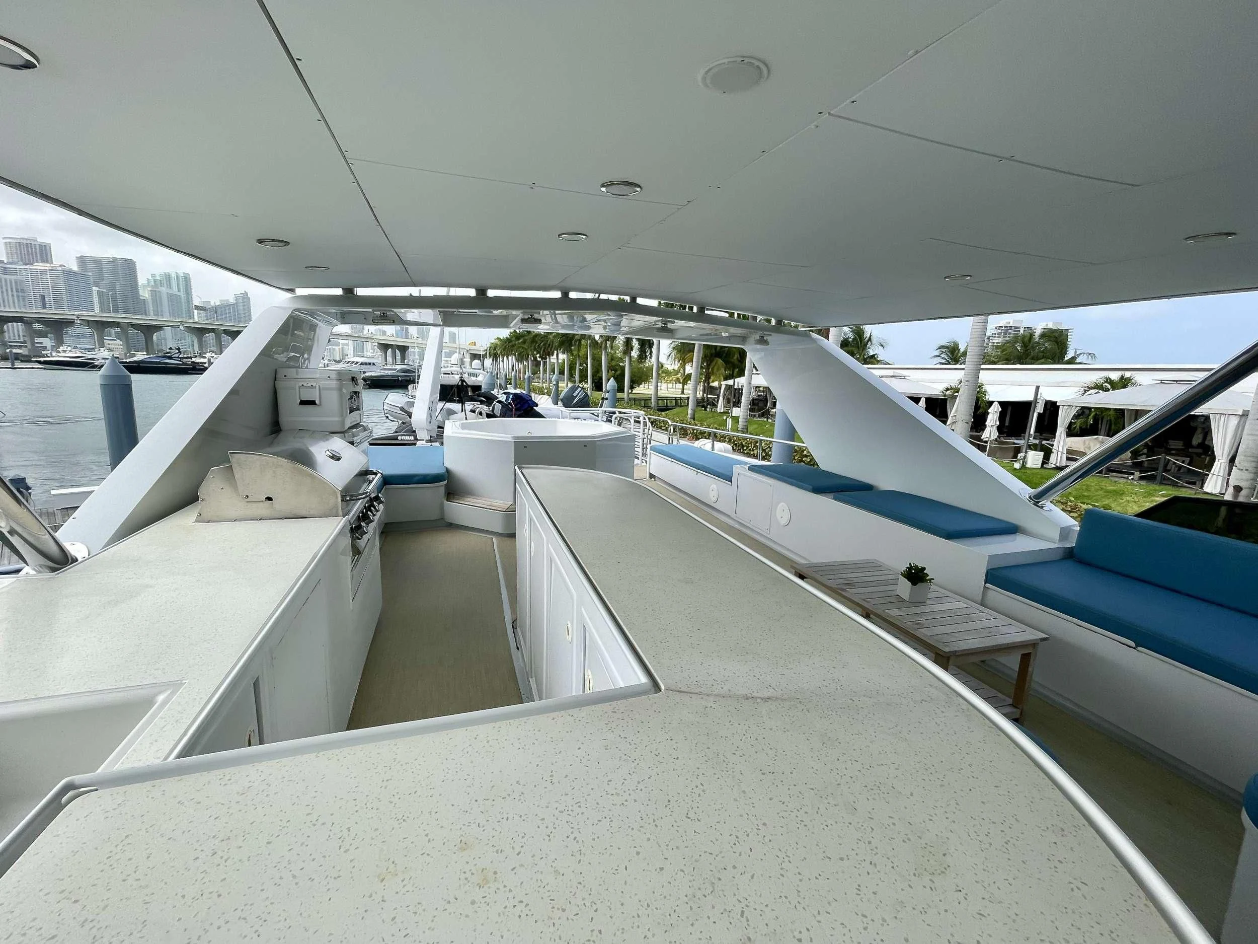 a large white boat in a large body of water aboard DESLIZE Yacht for Sale