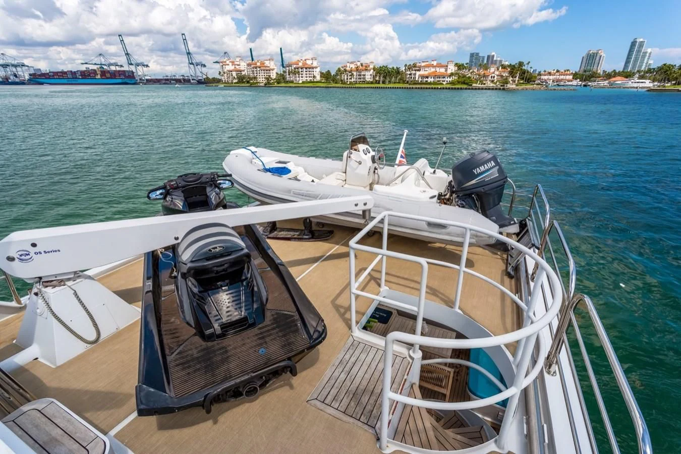 a boat with a camera on it aboard DESLIZE Yacht for Sale