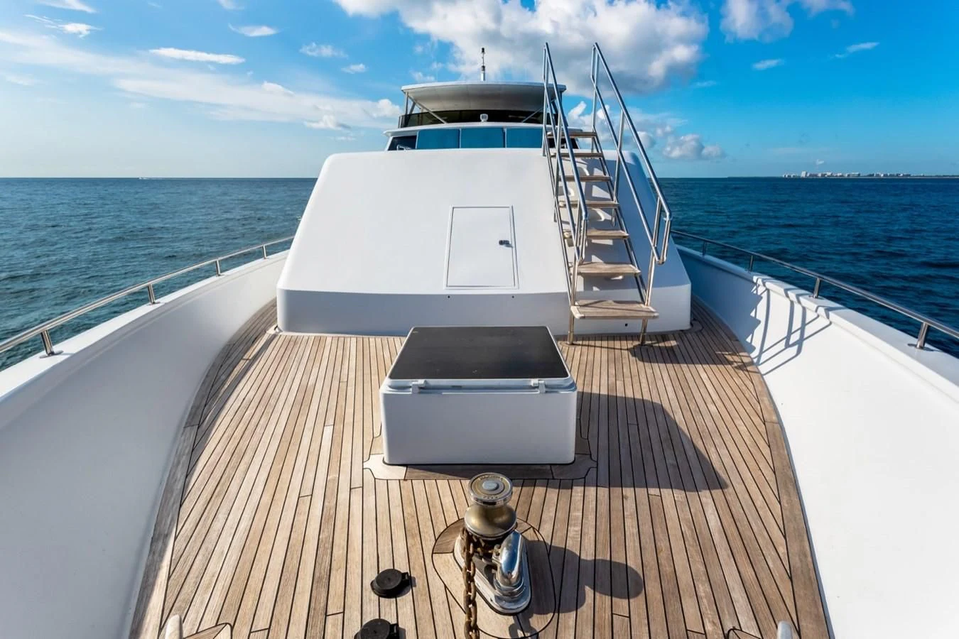a boat on a deck aboard DESLIZE Yacht for Sale