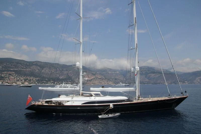 a boat on the water aboard PANTHALASSA Yacht for Sale