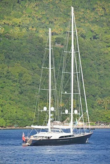 a sailboat on the water aboard PANTHALASSA Yacht for Sale