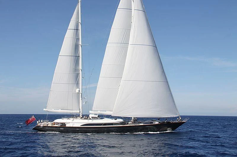 a sailboat on the water aboard PANTHALASSA Yacht for Sale