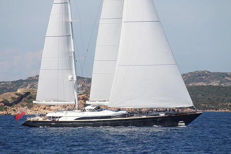 a sailboat on the water aboard PANTHALASSA Yacht for Sale