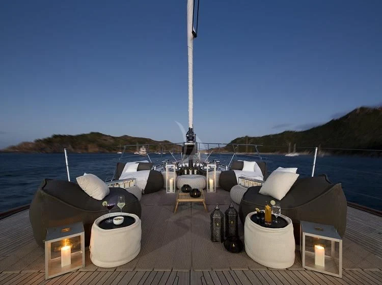 a boat on the water aboard PANTHALASSA Yacht for Sale