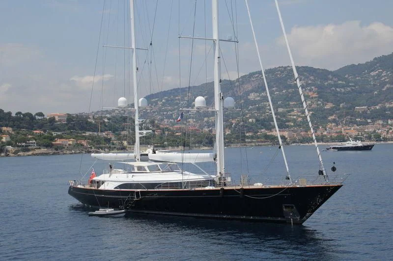 a boat on the water aboard PANTHALASSA Yacht for Sale