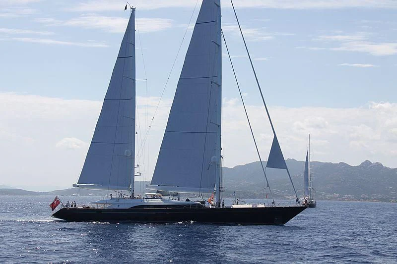 a sailboat on the water aboard PANTHALASSA Yacht for Sale