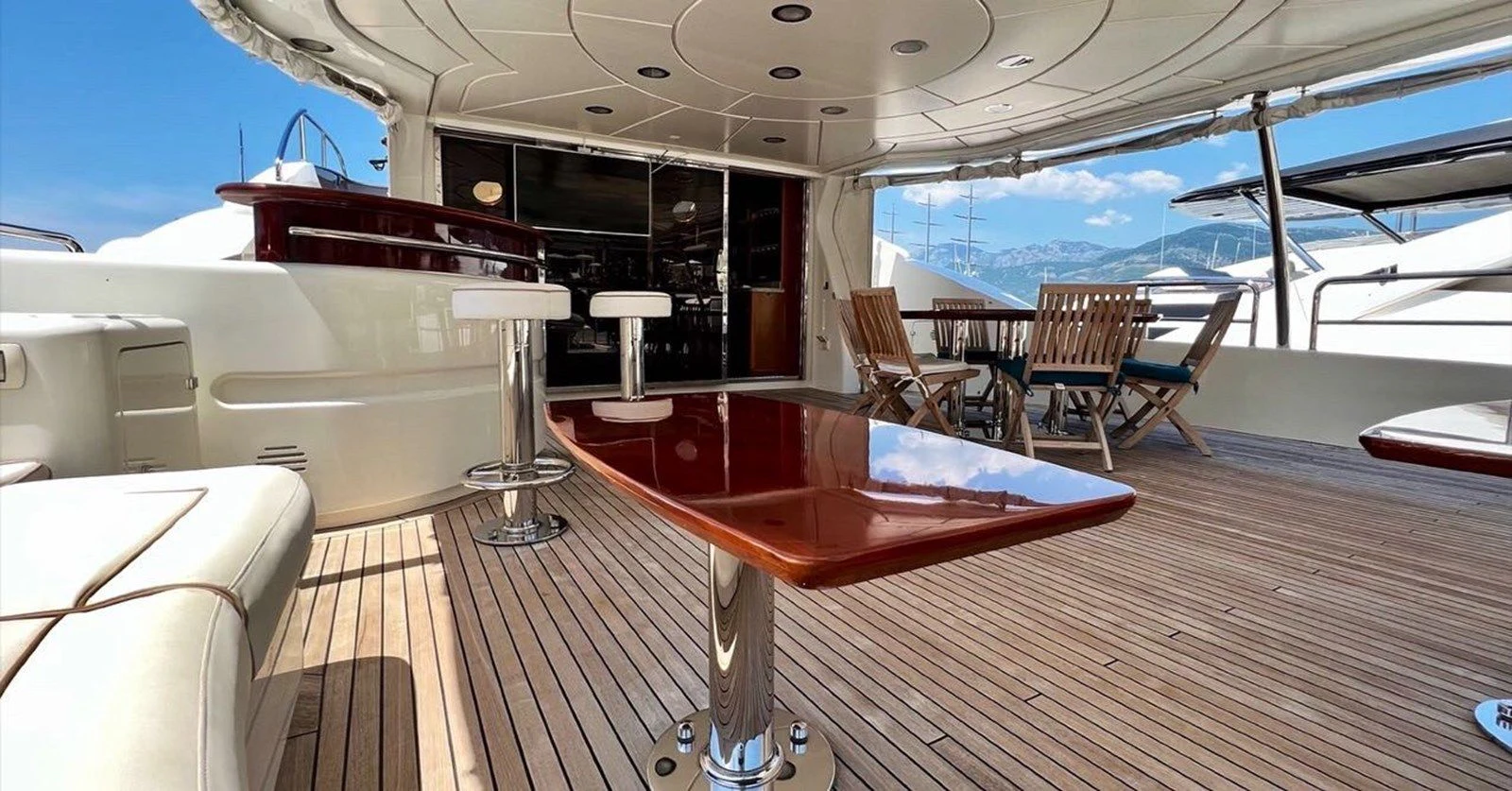 a boat on a deck aboard BENETTI TRADITION 100 Yacht for Sale