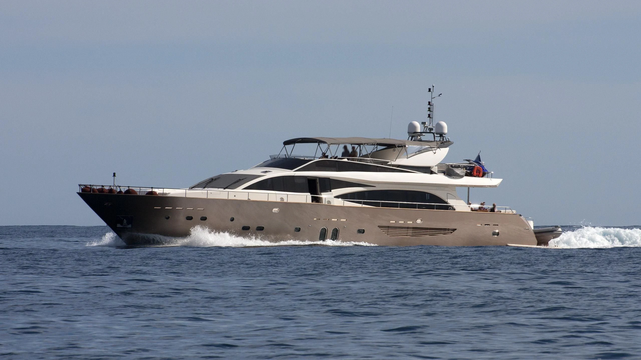 a boat on the water aboard SUN SHINE 1 Yacht for Sale