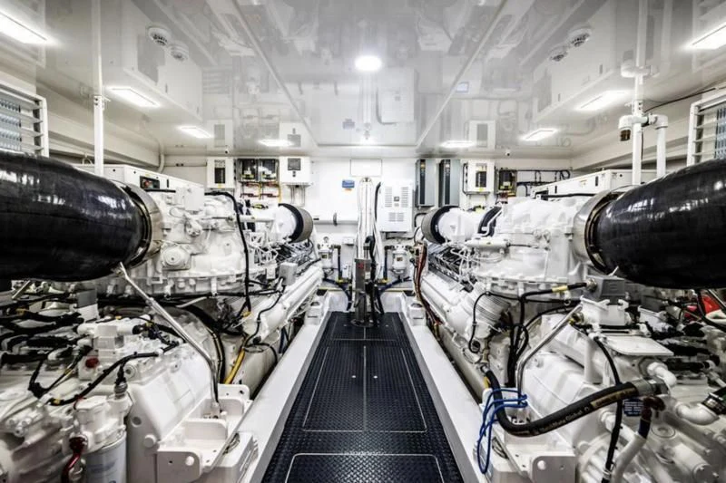 a large machine in a factory aboard 17 Yacht for Sale