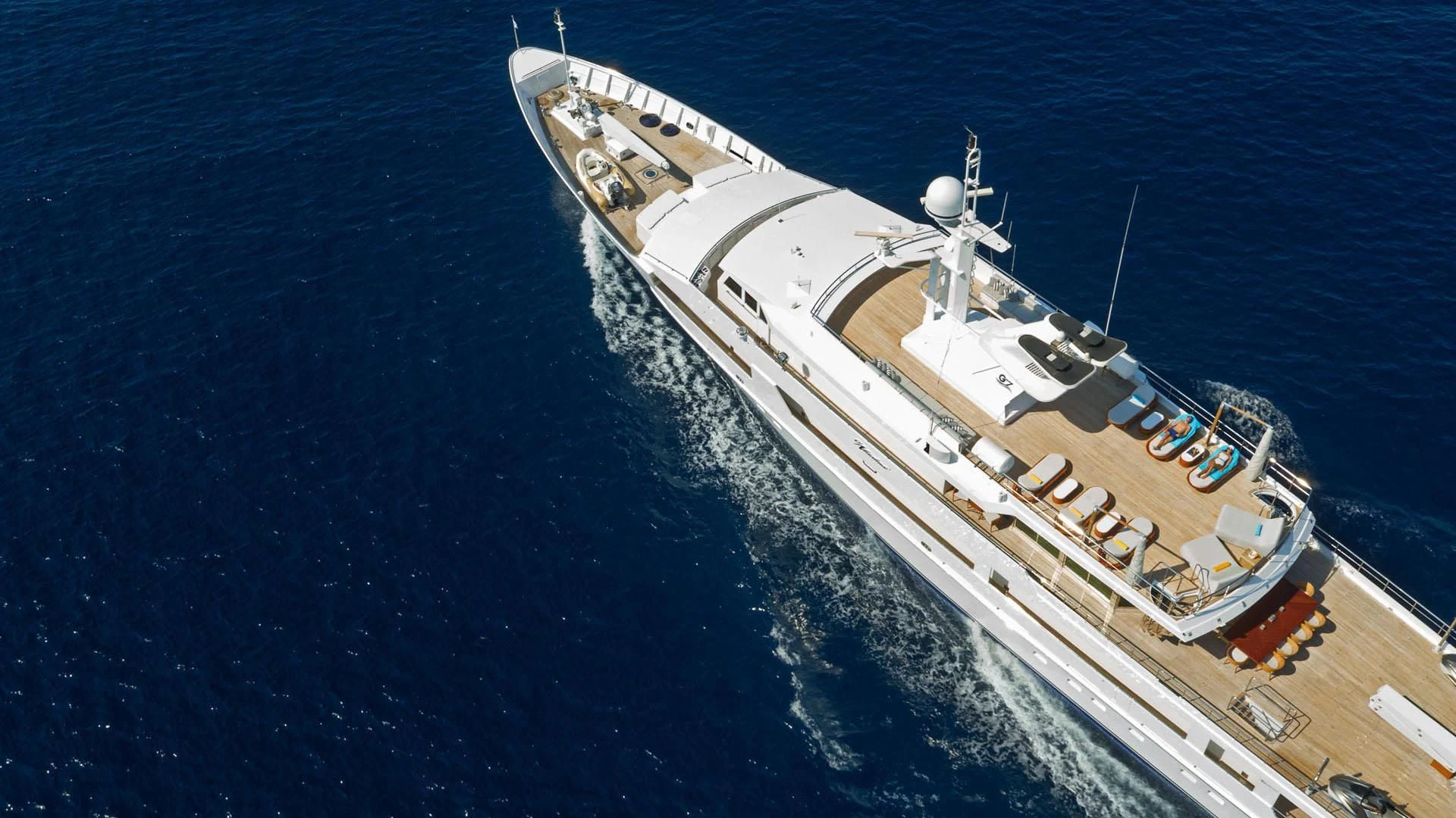a large ship in the water aboard O'NATALINA Yacht for Sale