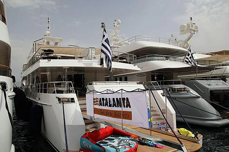 a large boat docked aboard O'NATALINA Yacht for Sale