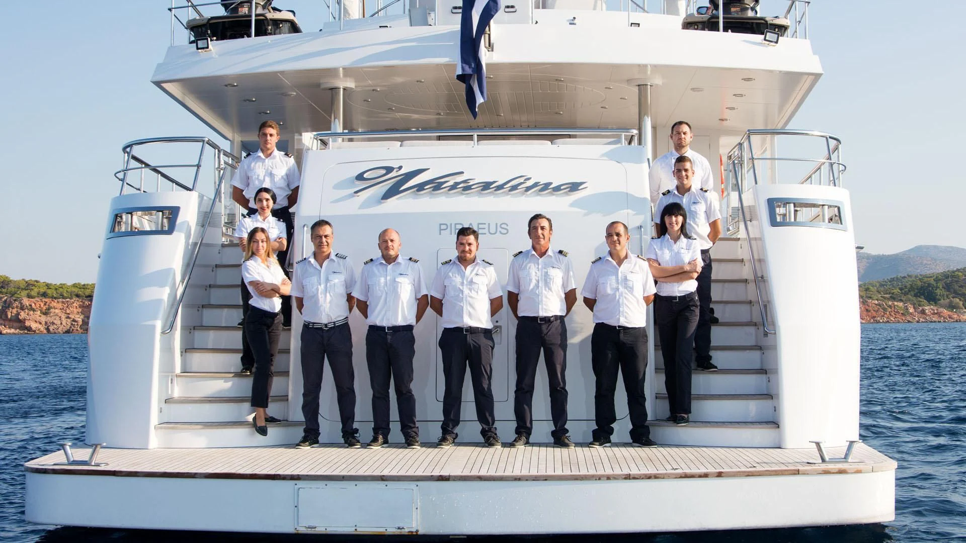 a group of people on a boat aboard O'NATALINA Yacht for Sale