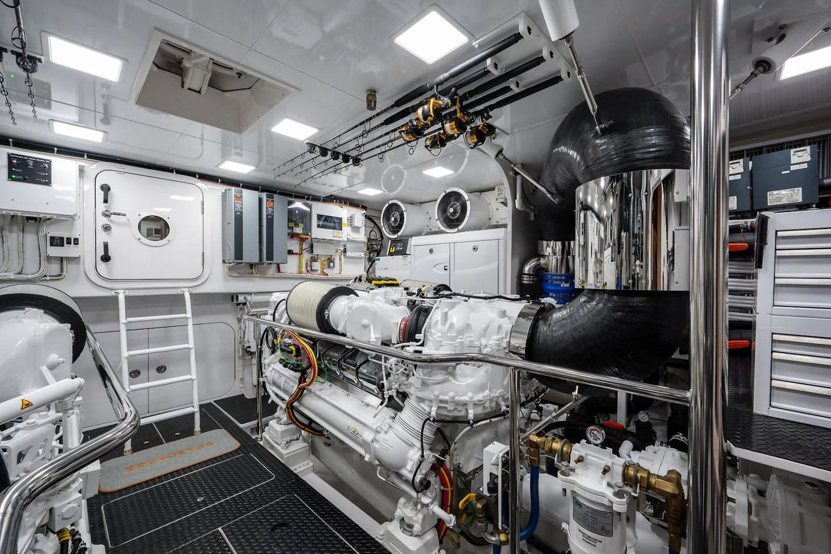 a large machine with many wires aboard OBSESSION Yacht for Sale
