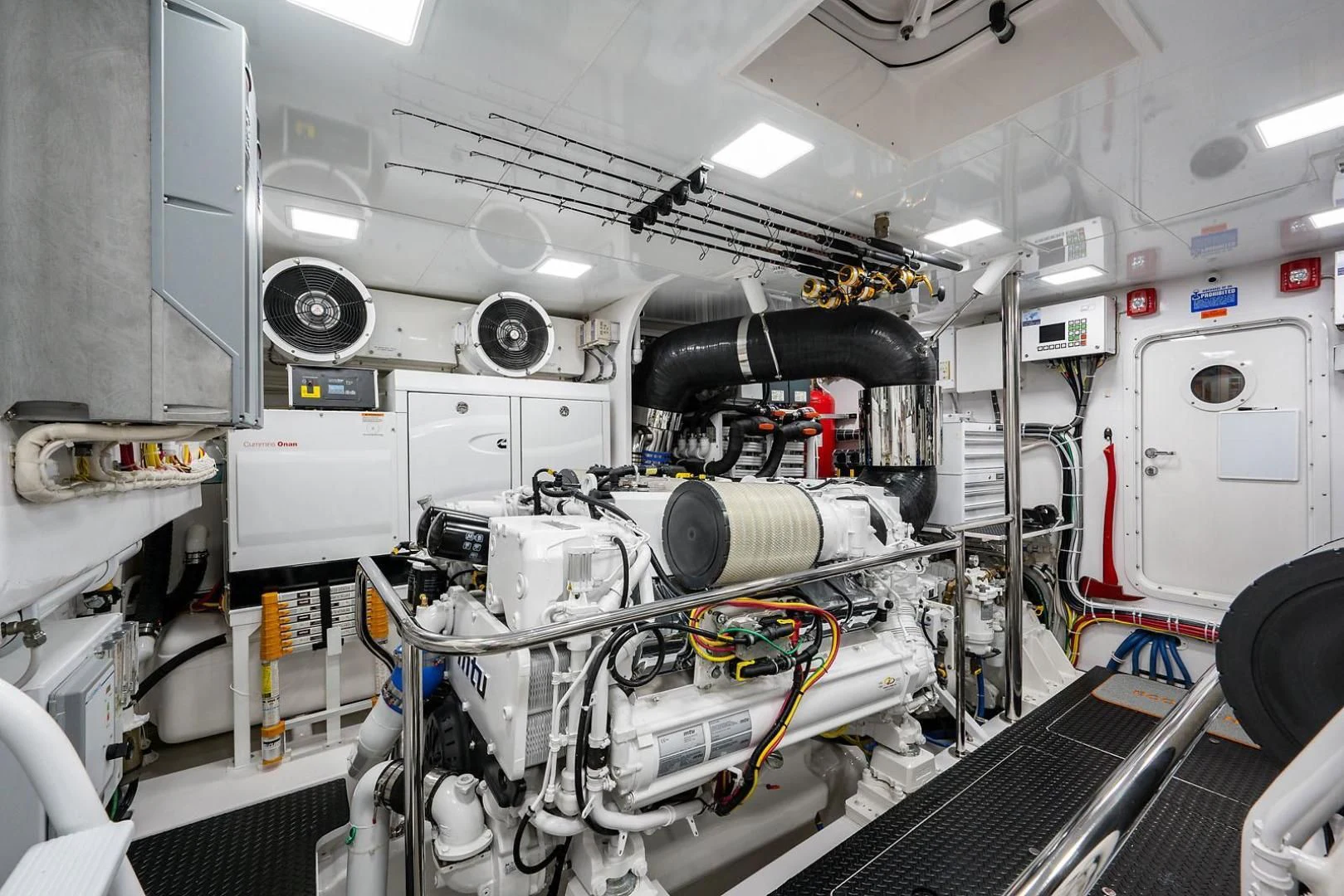 a machine with a large machine aboard OBSESSION Yacht for Sale