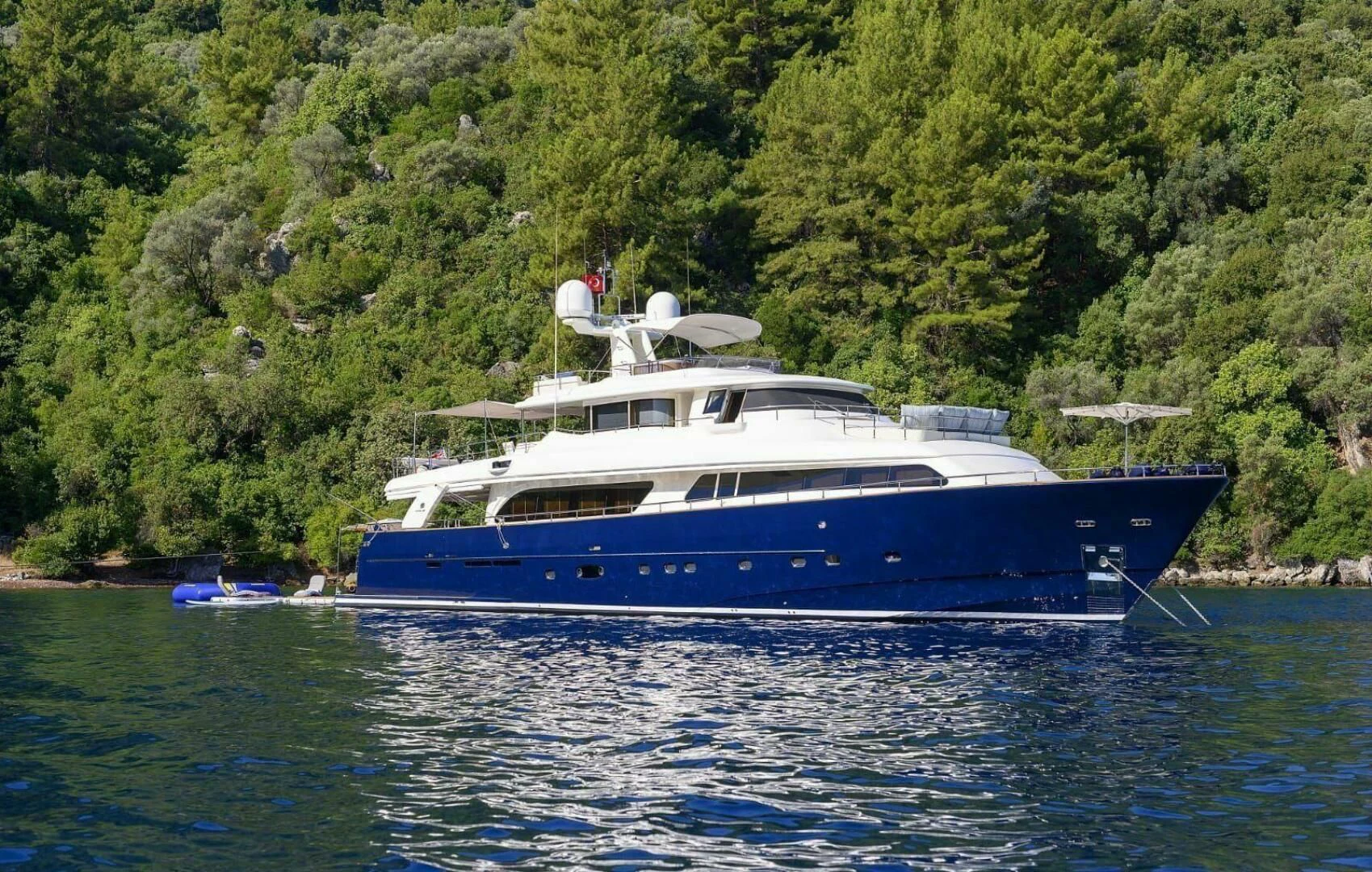 a boat on the water aboard HAG Yacht for Sale