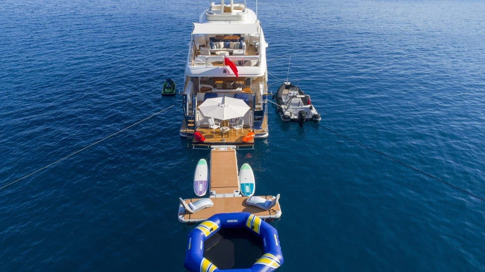 boats in the water aboard HAG Yacht for Sale