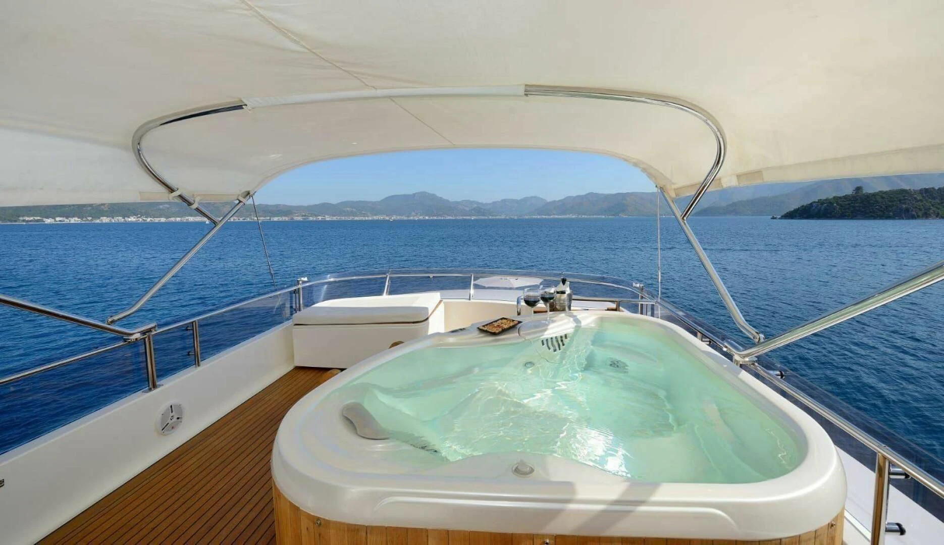 a boat on the water aboard HAG Yacht for Sale