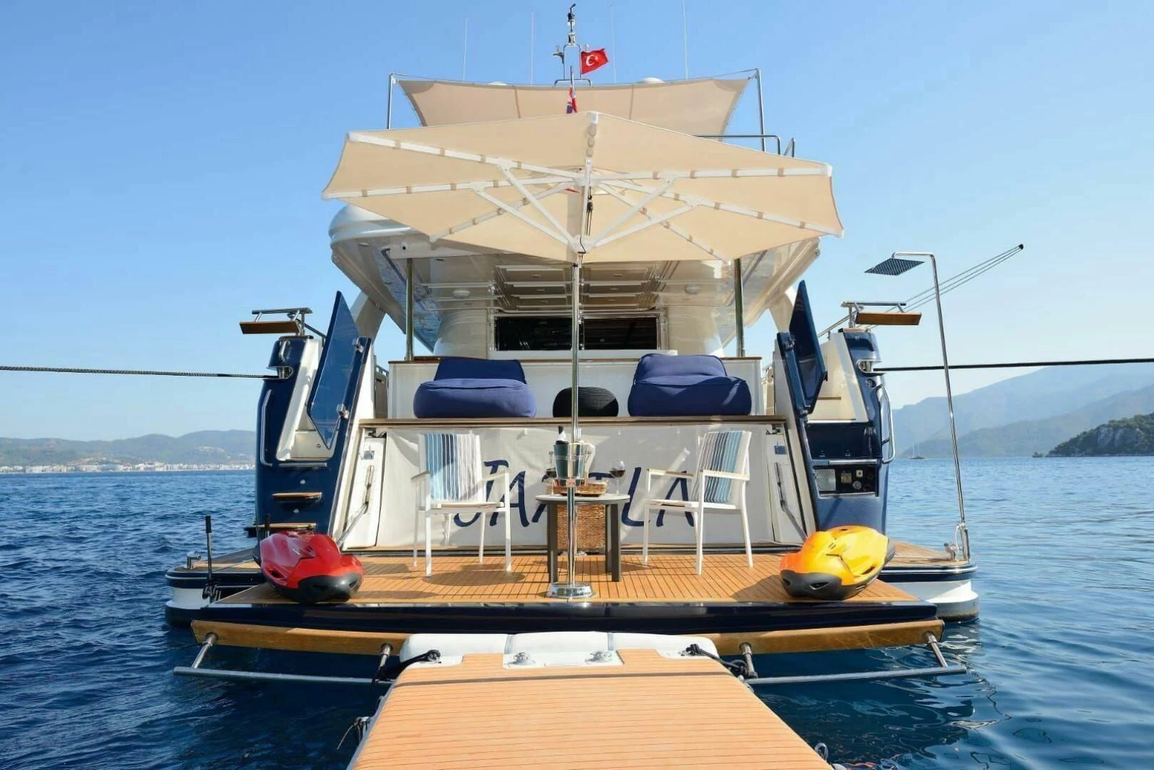 a boat on the water aboard HAG Yacht for Sale