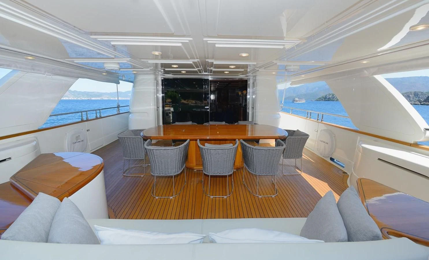 inside of a yacht aboard HAG Yacht for Sale