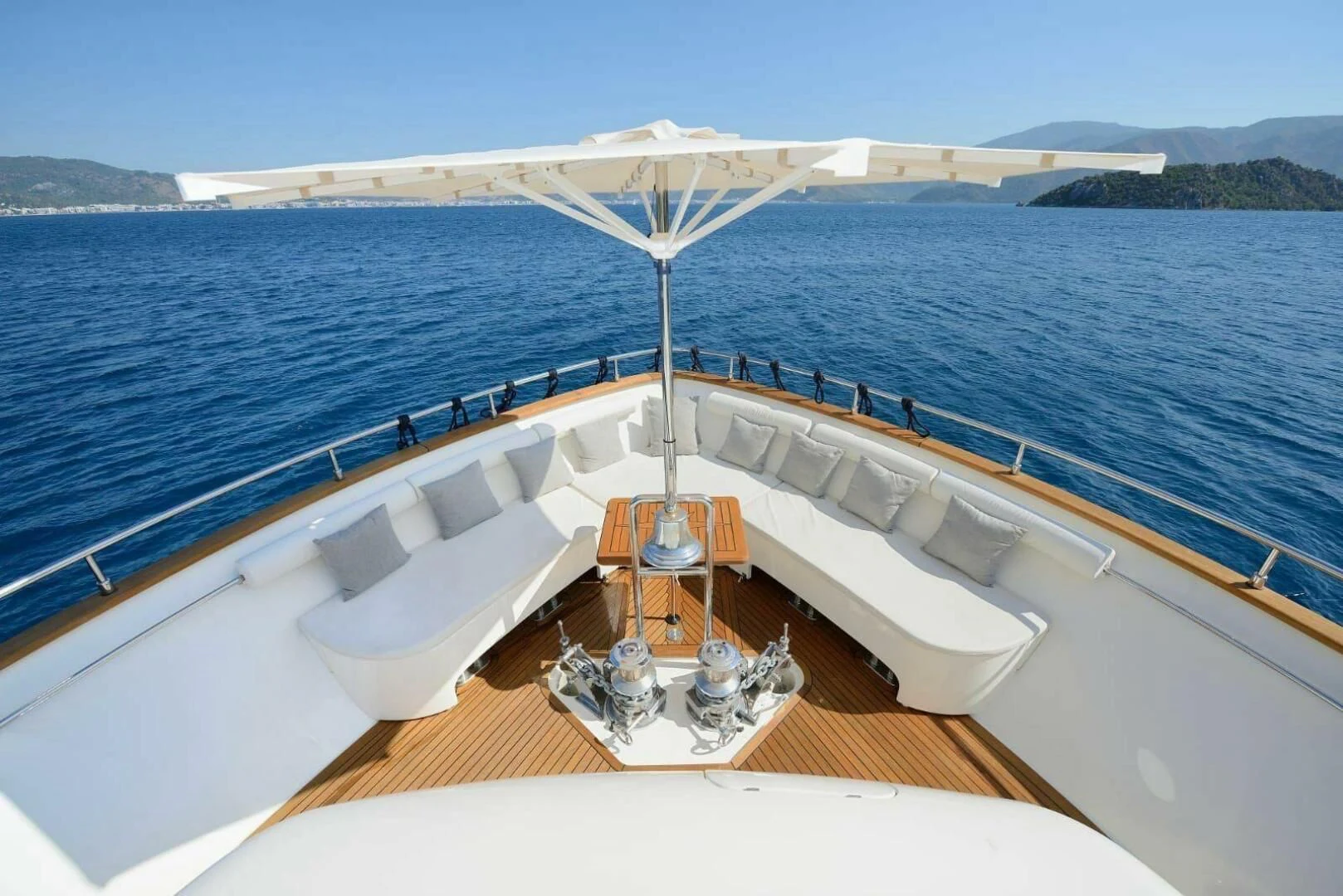 a boat on the water aboard HAG Yacht for Sale