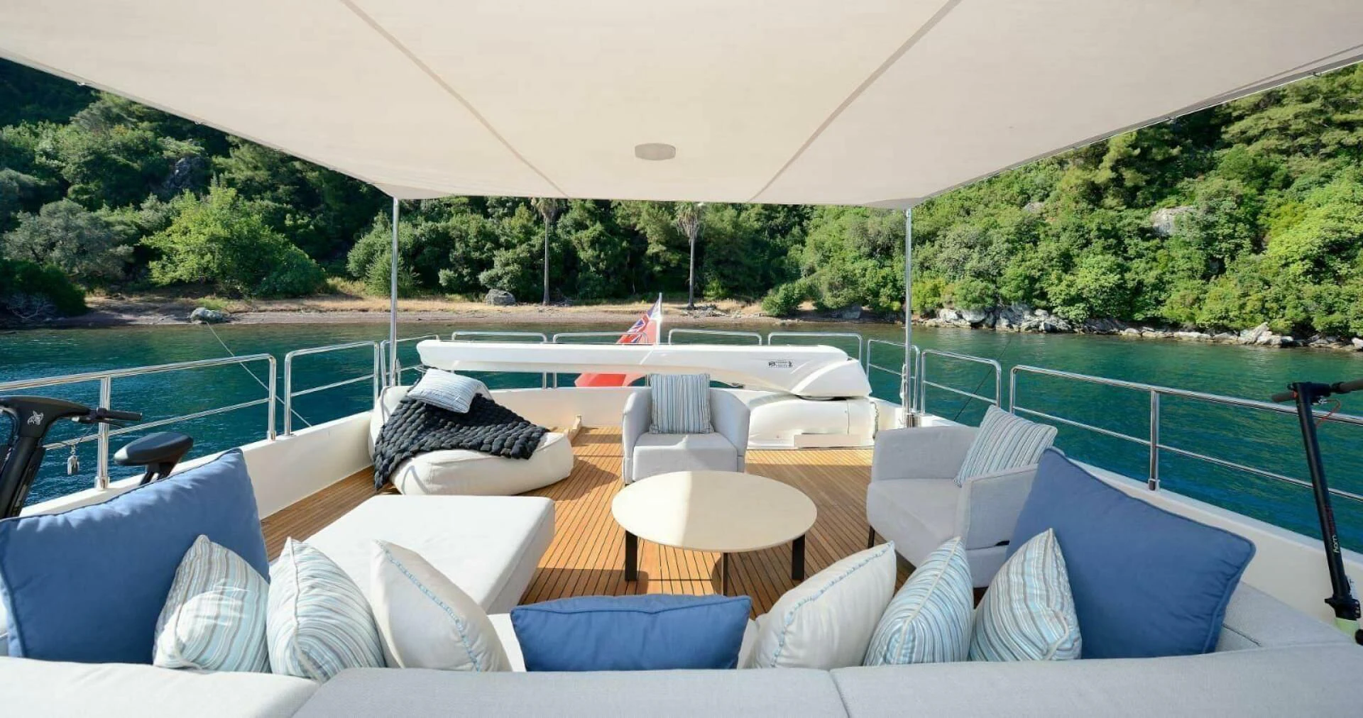 a pool with a lounge chair and a pool aboard HAG Yacht for Sale