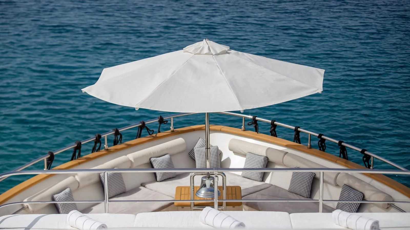 a boat with people on it aboard HAG Yacht for Sale