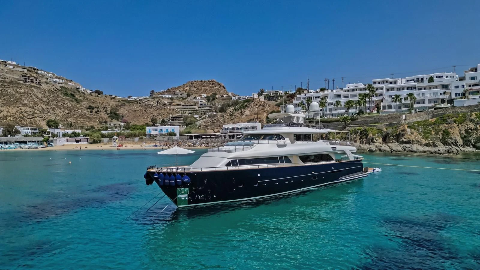 a boat in the water aboard HAG Yacht for Sale