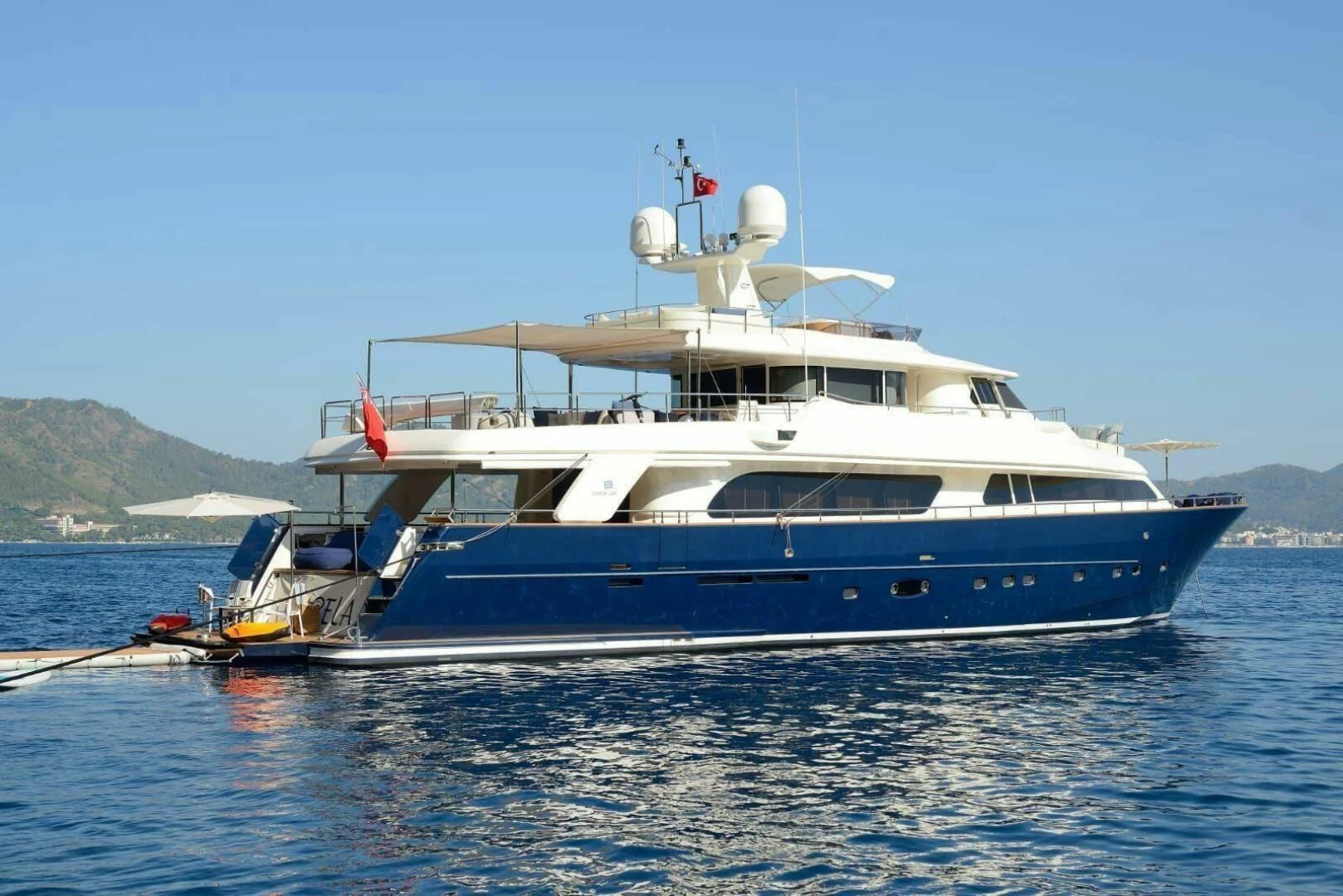 a boat on the water aboard HAG Yacht for Sale