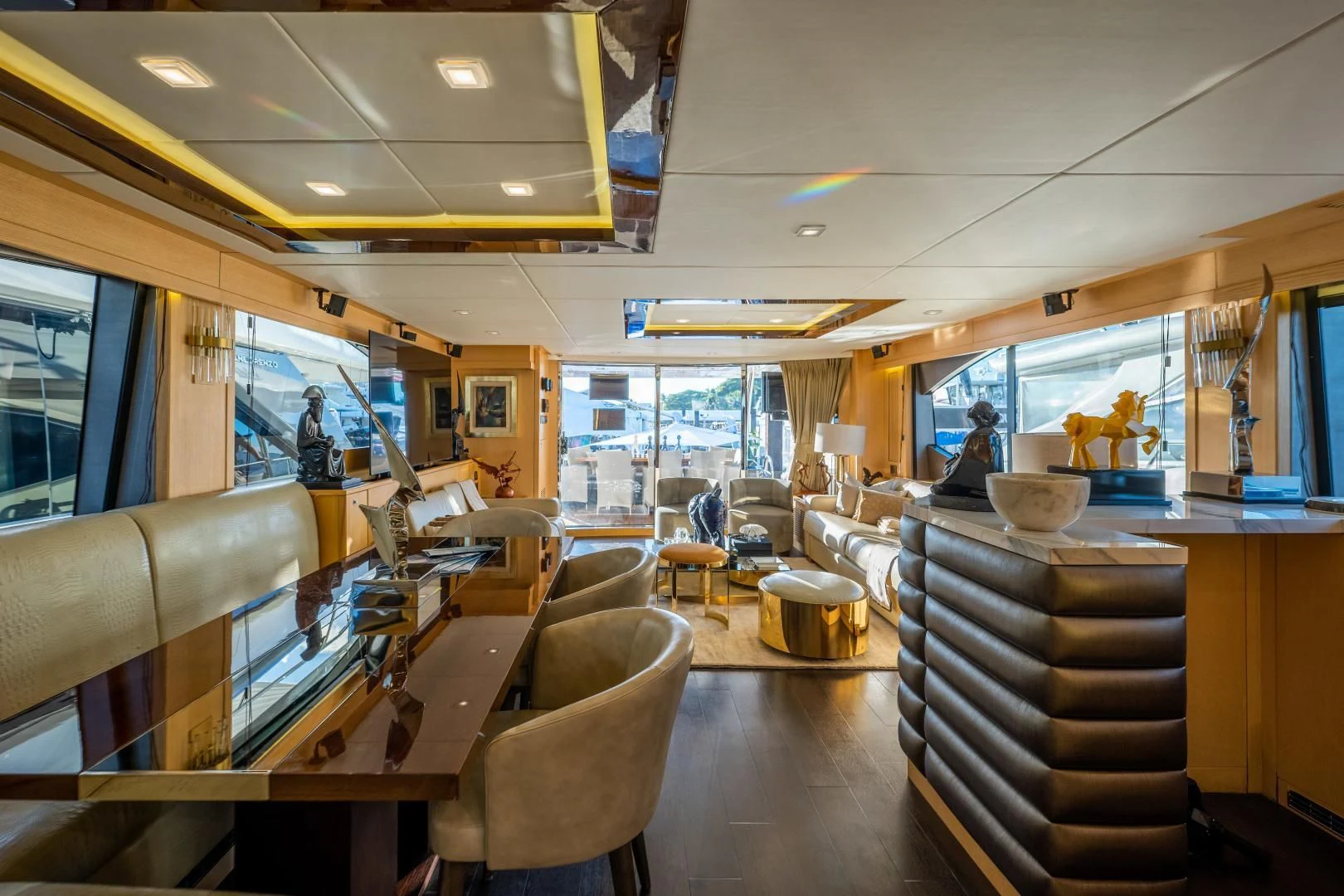 inside view of a building aboard THE KING Yacht for Sale