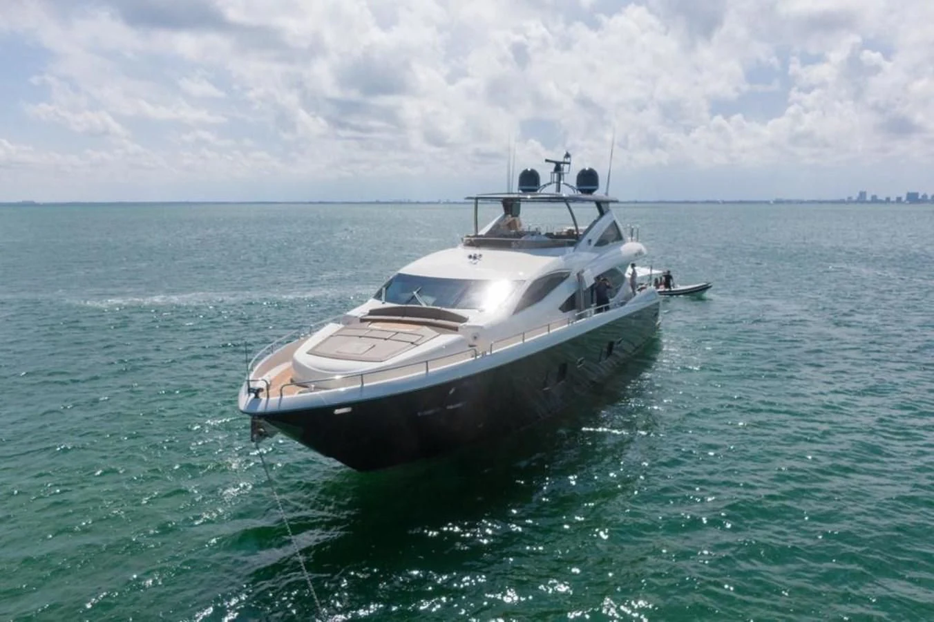 a boat in the water aboard THE KING Yacht for Sale