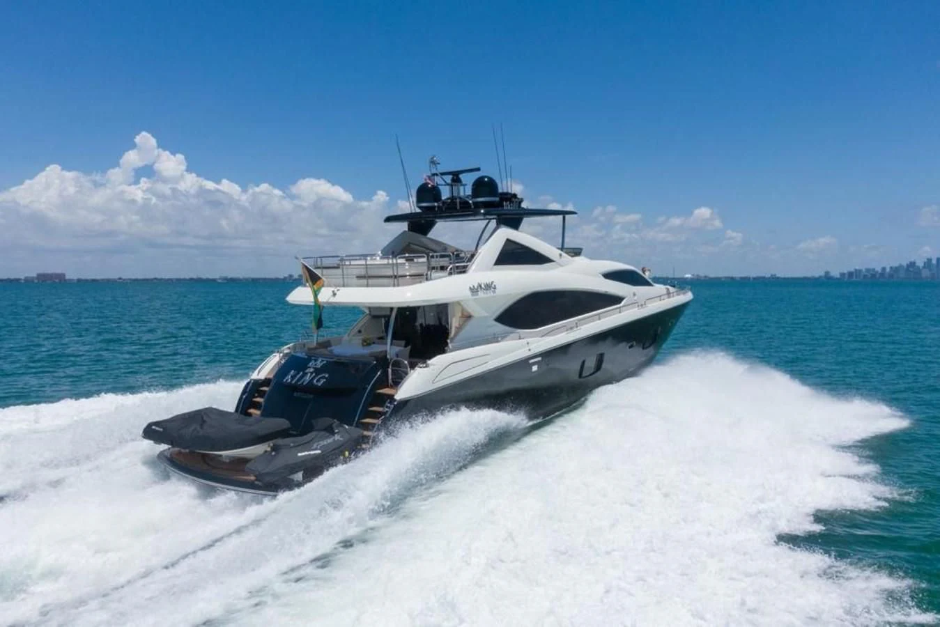 a boat on the water aboard THE KING Yacht for Sale
