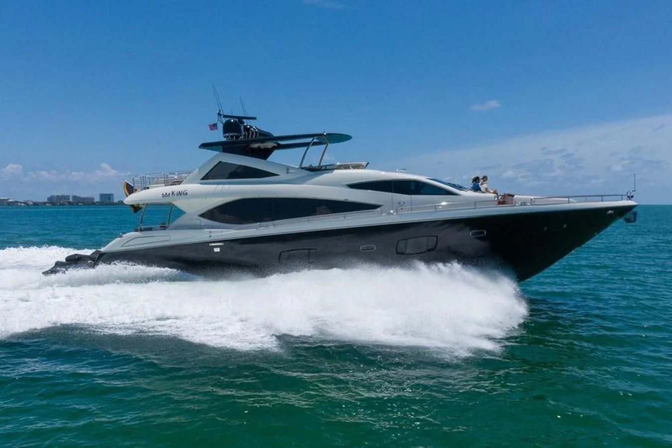 a boat on the water aboard THE KING Yacht for Sale