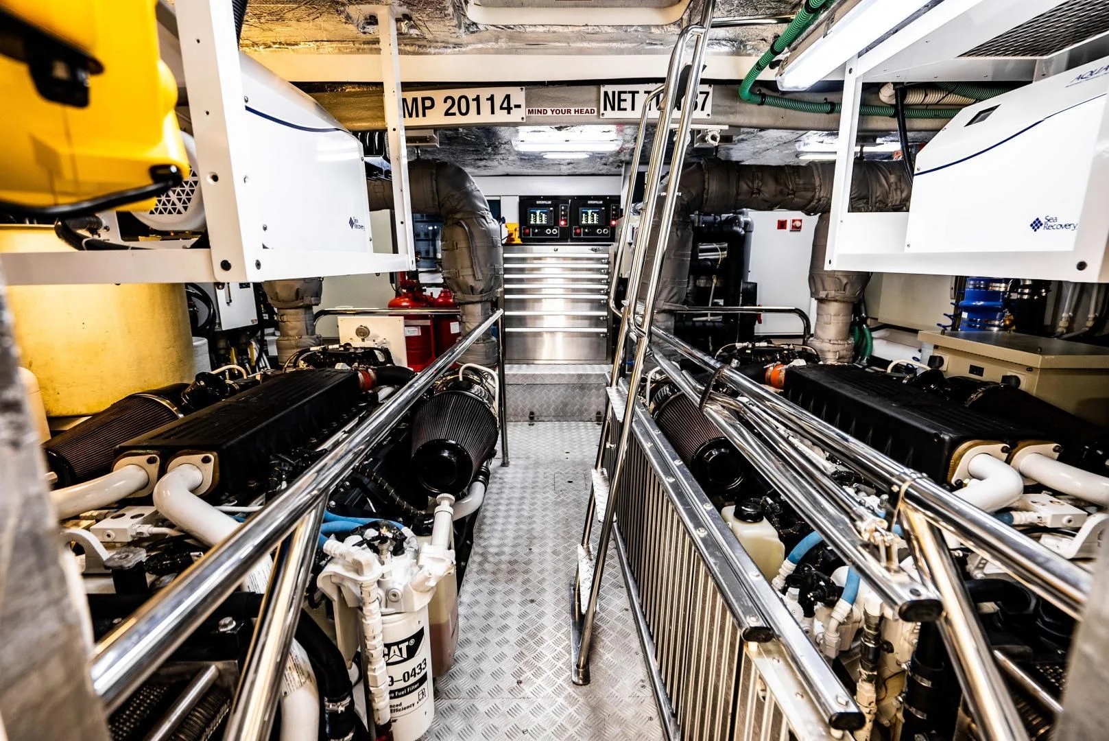 a large factory with machinery aboard THE KING Yacht for Sale