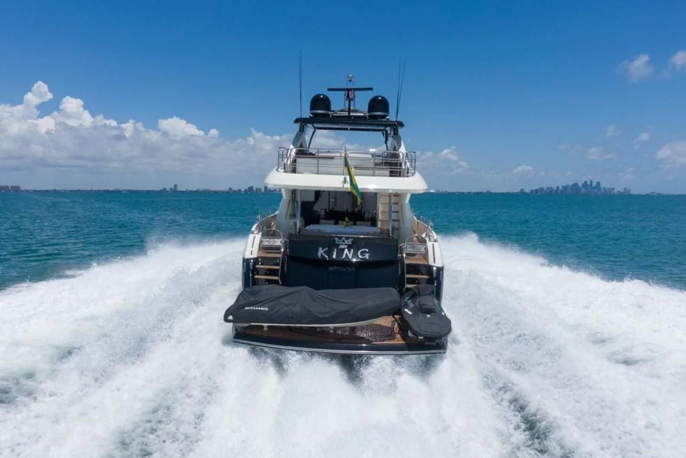 a boat on the water aboard THE KING Yacht for Sale