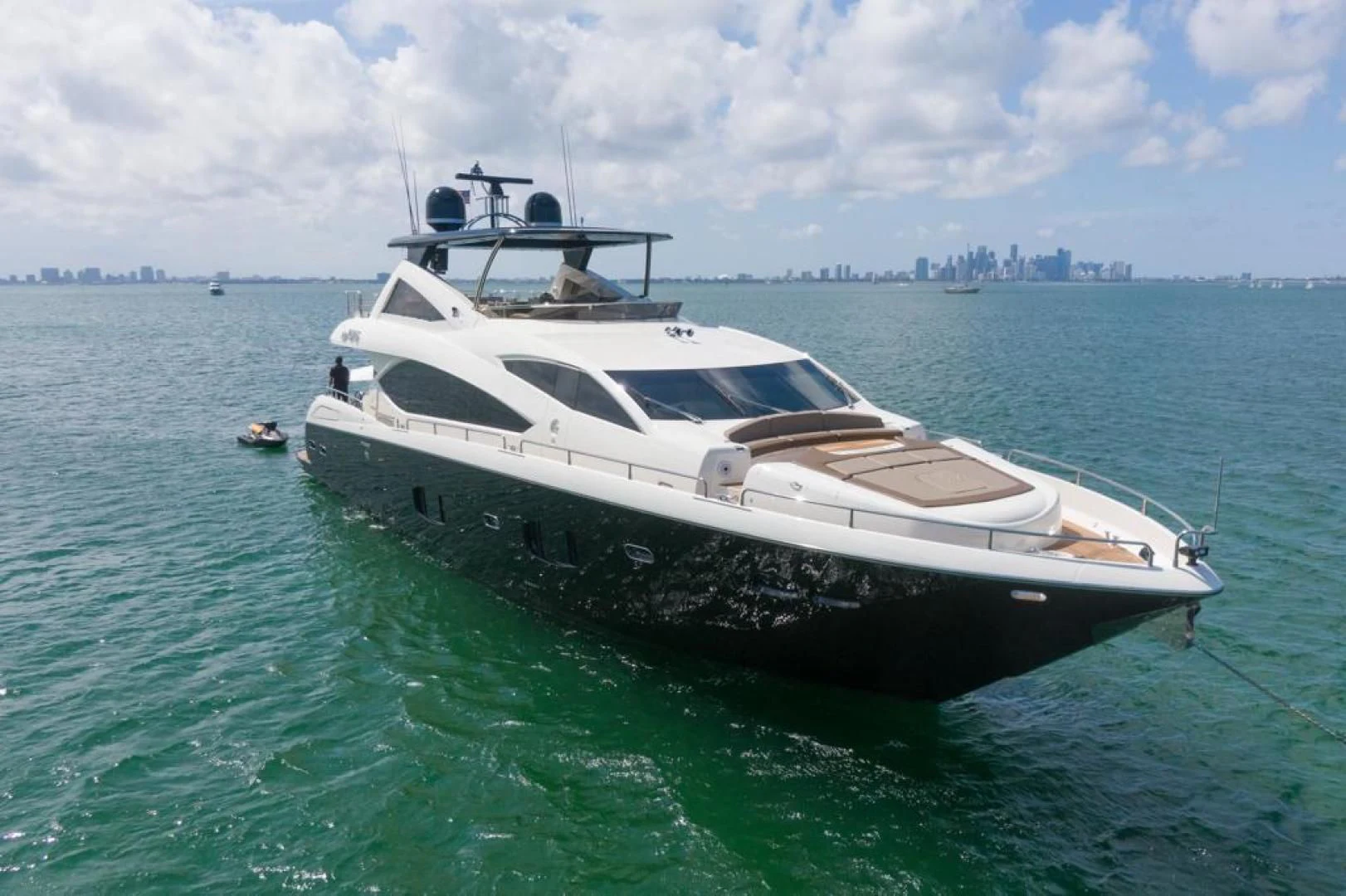 a boat in the water aboard THE KING Yacht for Sale