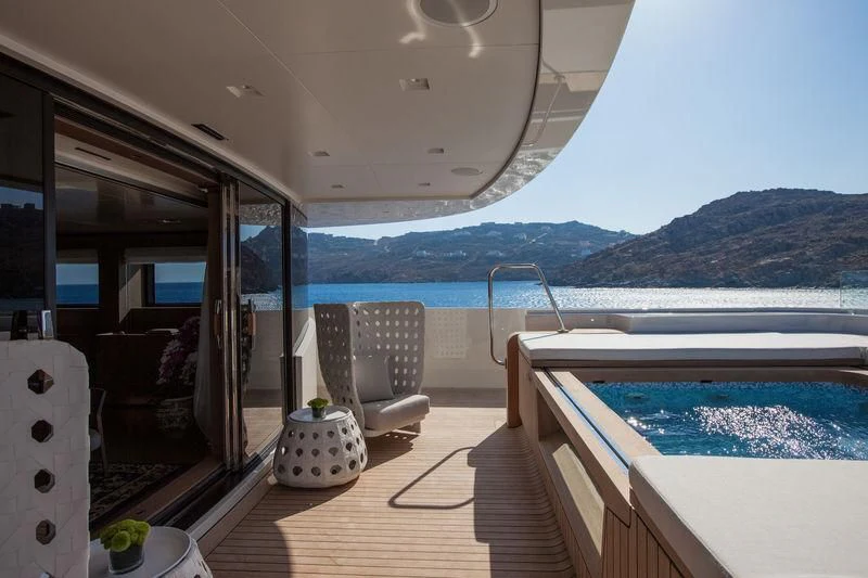 a boat on the water aboard SARAMOUR Yacht for Sale