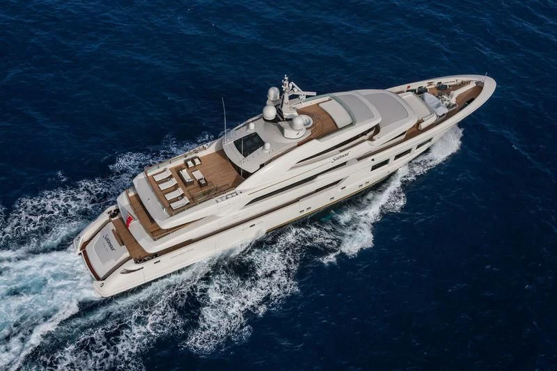 a boat on the water aboard SARAMOUR Yacht for Sale