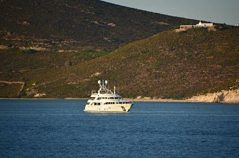 a boat on the water aboard PALAMA Yacht for Sale