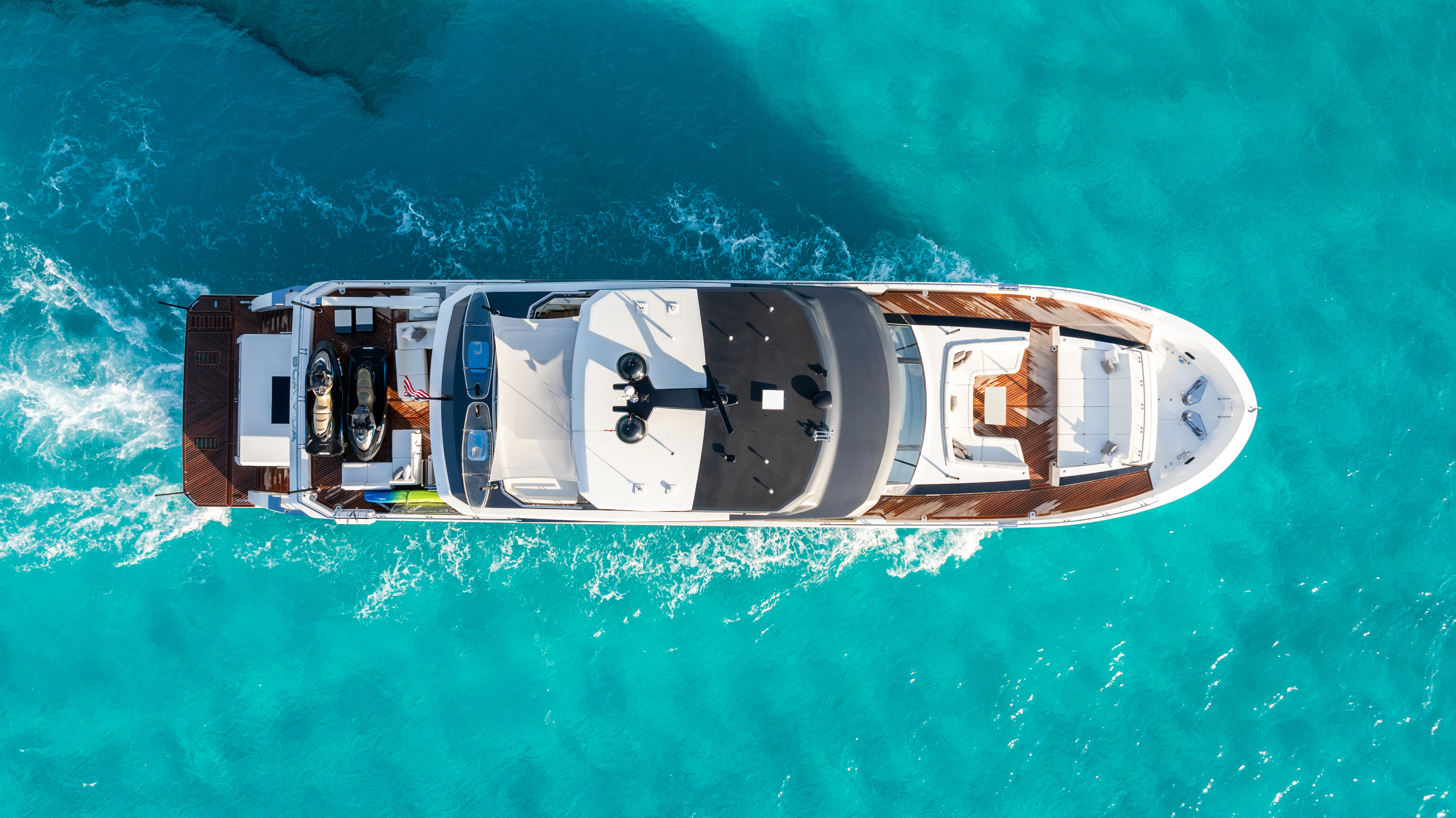 a ship in the water aboard BOA VIDA Yacht for Sale