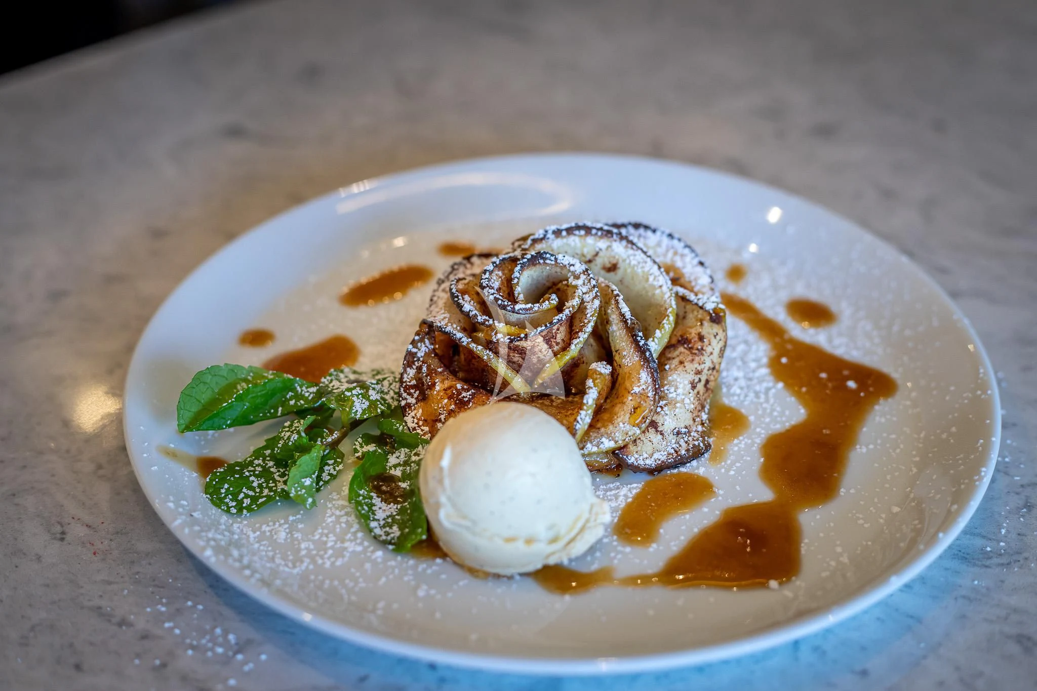 a plate of food aboard BOA VIDA Yacht for Sale