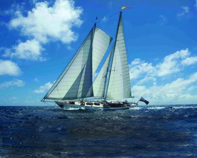 a sailboat on the water aboard GLORIA Yacht for Sale