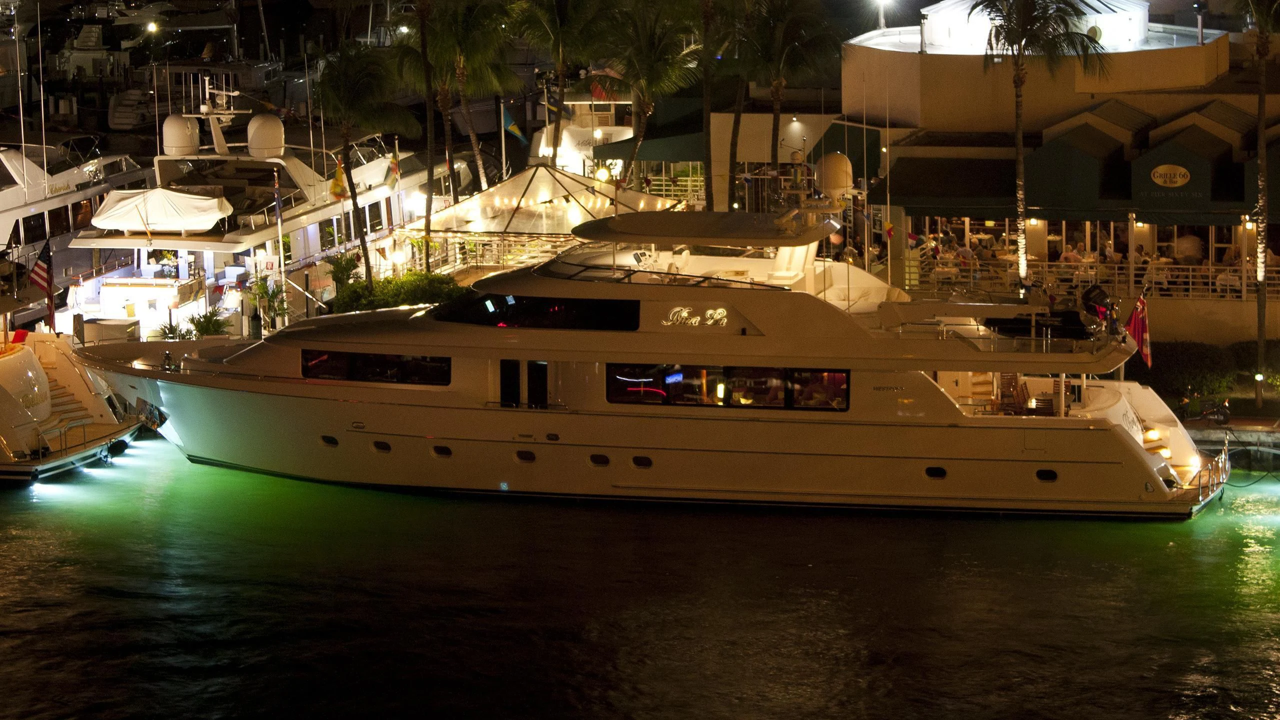 a boat in the water aboard FRISKY LADY Yacht for Sale