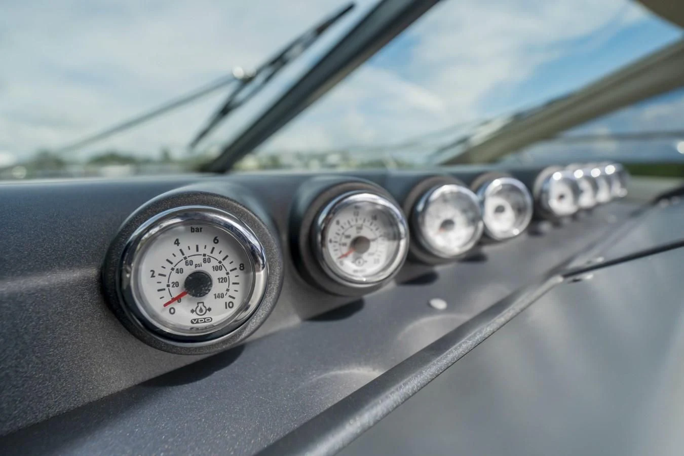 the front of a car aboard KNOTORIOUS IV Yacht for Sale