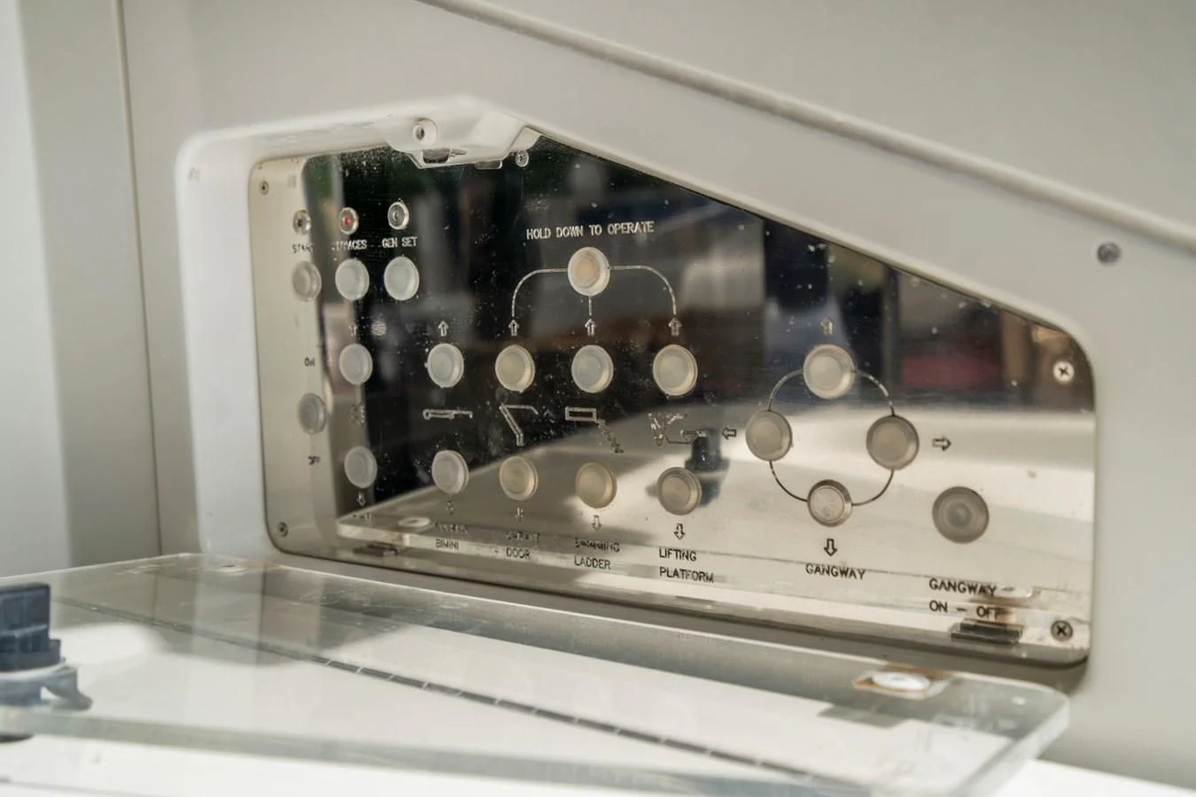 a close-up of a machine aboard KNOTORIOUS IV Yacht for Sale