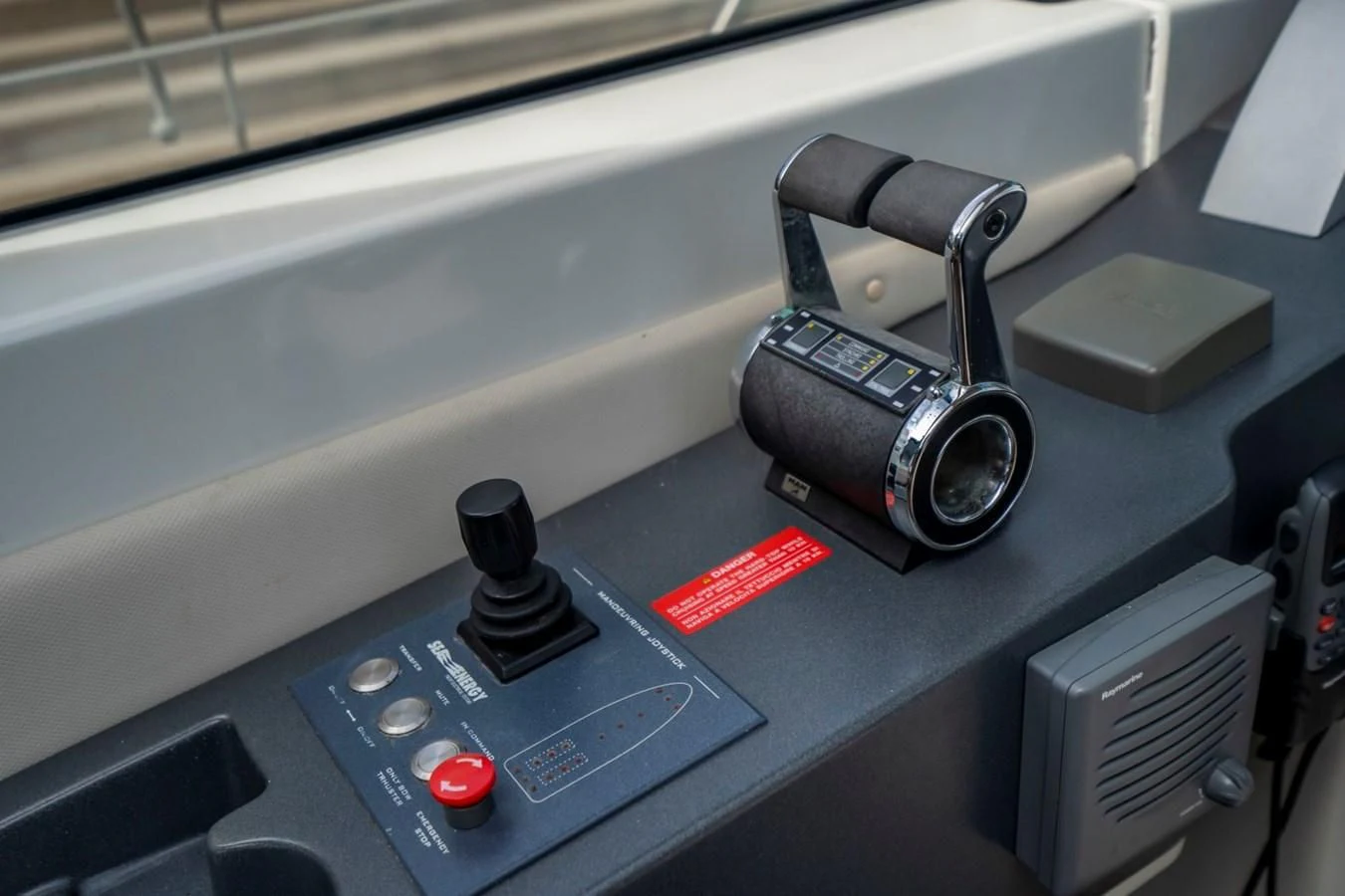 a car with a key board aboard KNOTORIOUS IV Yacht for Sale