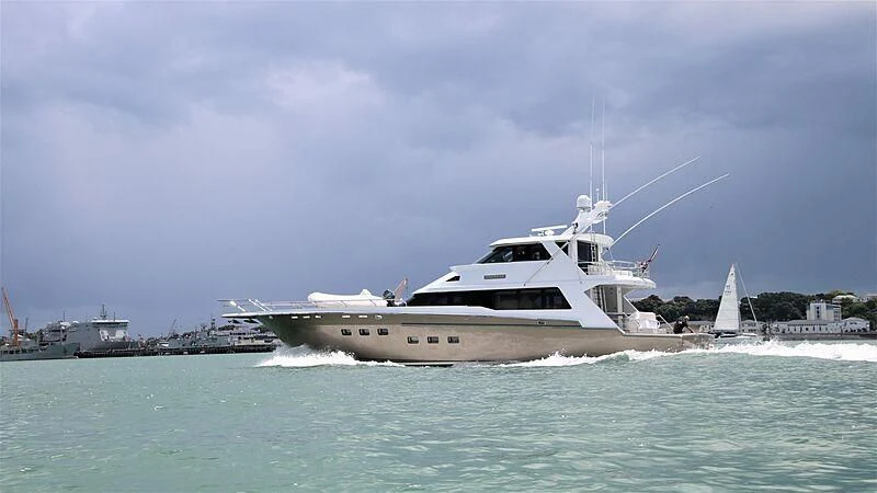 a boat on the water aboard BELLE VIE Yacht for Sale