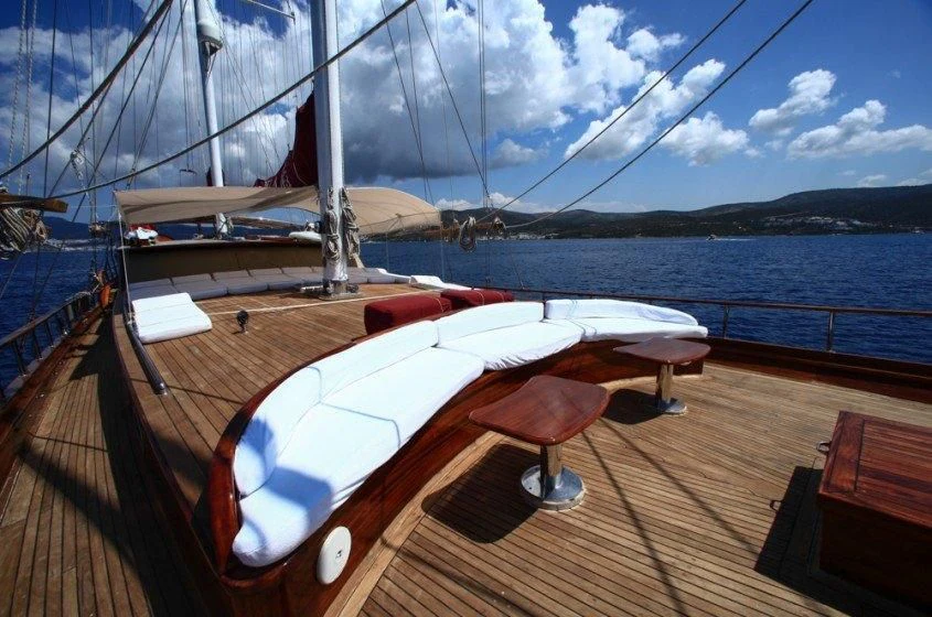 a boat on the water aboard DREAMLAND Yacht for Sale