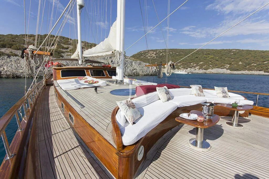 a boat on a dock aboard DREAMLAND Yacht for Sale