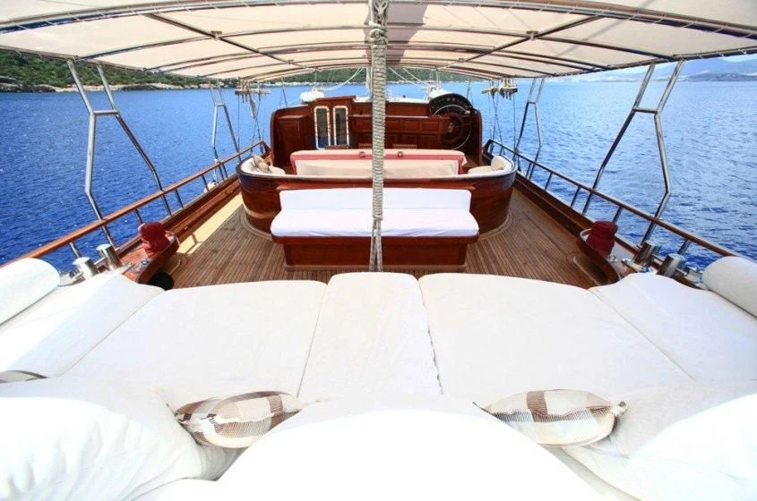 a boat on the water aboard DREAMLAND Yacht for Sale